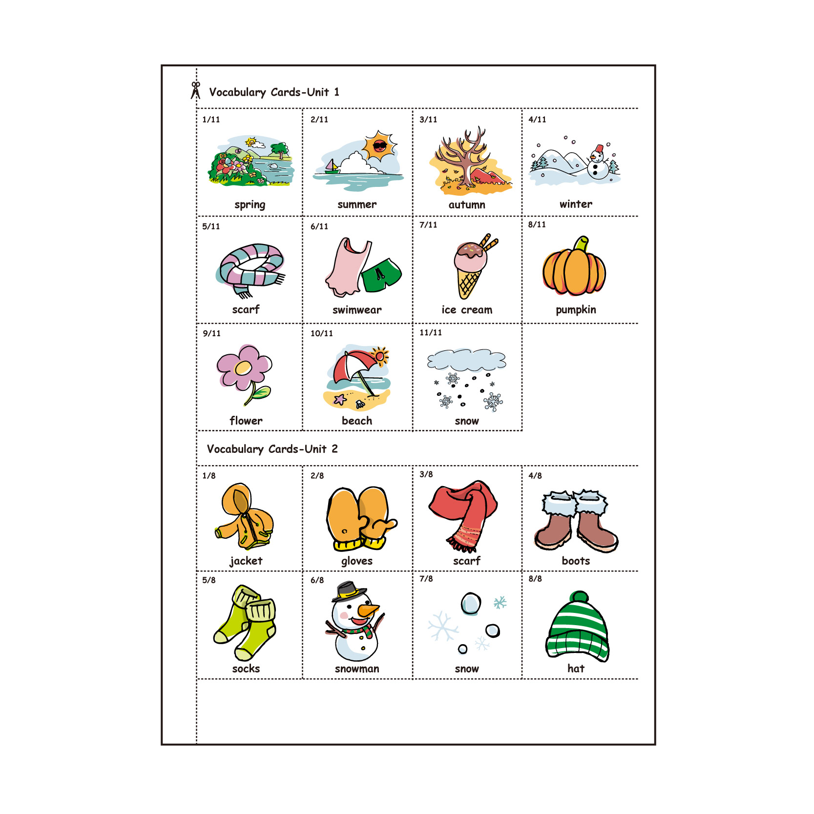English Adventure Set 2 Silver vocabulary card